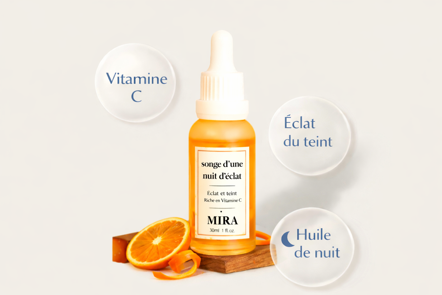 Songe d’une nuit d’éclat : Huile visage à la vitamine C - MIRA