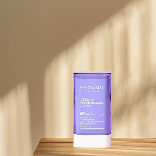 Stick solaire Mary & May - Peptide Bakuchiol SPF50+ PA++++